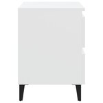 vidaXL Table de chevet blanc 40x35x50 cm bois d’ingénierie