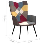 vidaXL Chaise de relaxation Patchwork Tissu