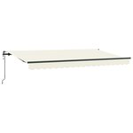 vidaXL Auvent Rétractable Crème 400 x 200 cm tissu