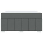 vidaXL Cadre de lit avec matelas Gris foncé 140 x 200 cm tissu