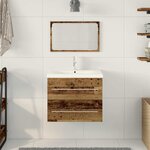 vidaXL Meuble sous-vasque avec lavabo avec tiroir 2 Pièces Bois Ancien