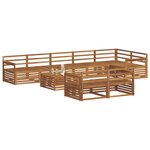 vidaXL Ensemble de canapés d'extérieur 9 Pièces Naturel