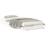 vidaXL Cadre de lit surélevé Blanc 80 x 210 cm Bois massif en pin