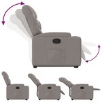 vidaXL Fauteuil inclinable taupe tissu