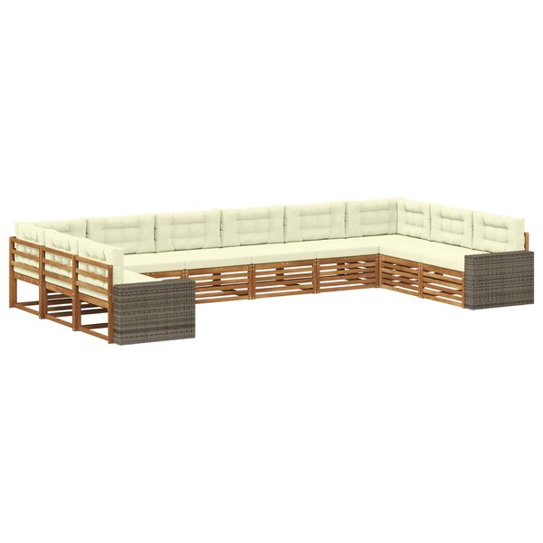 vidaXL Ensembles de canapés 10 pc Bois d'Acacia Massif