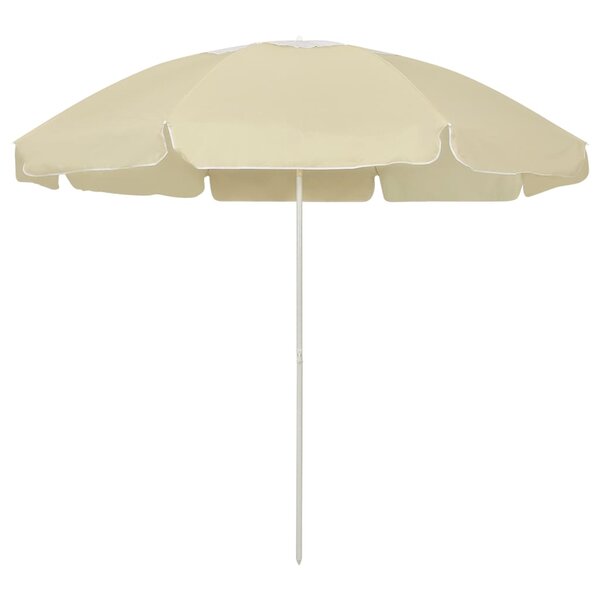 vidaXL Parasol de plage Jaune sable 240 cm