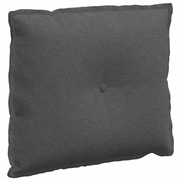 vidaXL Coussin de Dos Gris foncé 60 x 50 cm Tissu en velours côtelé
