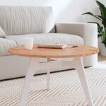 vidaXL Dessus de table Ø70x1 5 cm rond bois massif de hêtre