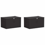 vidaXL Boîte de rangement 2 Pièces Anthracite 60 x 43 x 35 cm