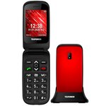 Téléphone portable senior telefunken s440 à clapet rouge grosses touches