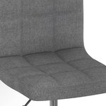 vidaXL Chaise pivotante de salle à manger Gris clair Tissu