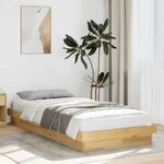 vidaXL Cadre de lit sans matelas 80x200 cm bois massif de chêne