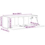 vidaXL Meuble TV mural Montage mural Blanc Brillant 98 x 31 x 29 5 cm