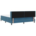 vidaXL Lit à ressorts avec matelas Bleu foncé 200 x 180 cm Polyester