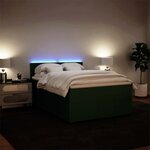 vidaXL Sommier à lattes de lit et matelas Vert foncé 160x200cm Velours