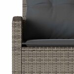 vidaXL Canapés en forme de L avec coussins gris résine tressée