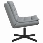 vidaXL Chaise pivotante Gris clair 63 x 75 x 76 cm tissu