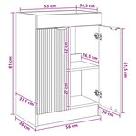 vidaXL Armoire sous évier de salle de bain Sonoma gris