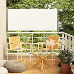 vidaXL Auvent latéral rétractable de patio 140x300 cm Crème