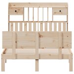 vidaXL Lit bibliothèque sans matelas 135x190 cm bois de pin massif