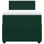 vidaXL Sommier à lattes de lit avec matelas Vert foncé 90x200 cm