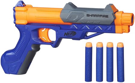 Pistolet Sharpfire Delta bleu orange noir