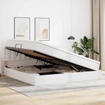 vidaXL Lit avec des lumières à LED Gris clair 200 x 200 cm PVC