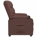 vidaXL Fauteuil inclinable Marron Similicuir