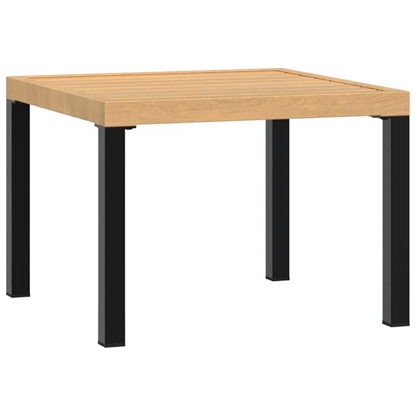 vidaXL Table basse de jardin noir 55x55x39 5 cm acier enduit de poudre