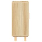 vidaXL Buffet Marron 60x30x70 cm Bois de pin massif et rotin naturel