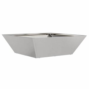 vidaXL Pot de jardin en forme de bol Argent 50 x 50 x 15 cm
