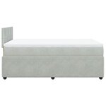 vidaXL Sommier à lattes de lit et matelas gris clair 120x190cm velours