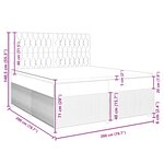 vidaXL Sommier à lattes de lit avec matelas Bleu 200x200 cm Tissu