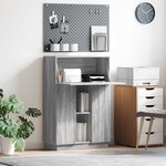 vidaXL Bureau d'écriture Gris Sonoma Gris Bois d'ingénierie Grand