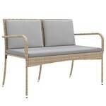 vidaXL Ensemble de jardin Beige polyrotin