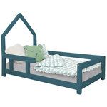 Lit cabane enfant POPPI 80 x 180 vert pétrole 2