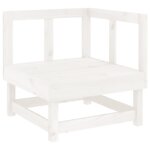 vidaXL Canapés d'angle de jardin 2 Pièces blanc bois de pin massif