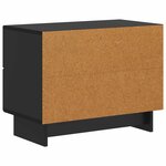 vidaXL Cabinet de chevet Noir 62 x 34 5 x 47 5 cm Bois d'ingénierie