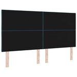 vidaXL Tête de lit Montage mural Géométrique Bleu foncé 180 cm Velours