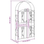 vidaXL Arche de jardin Uni Vert 115 x 37 x 226 cm