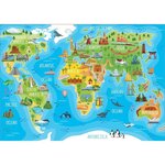 EDUCA - puzzle 150 mappemonde monuments