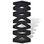 vidaXL Porte-parapluie carré Noir Acier 48 5 cm