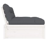 vidaXL Canapé central 120x80 cm blanc bois de pin massif