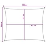 vidaXL Voile d'ombre Gris clair et blanc 2 5 x 3 5 m HDPE