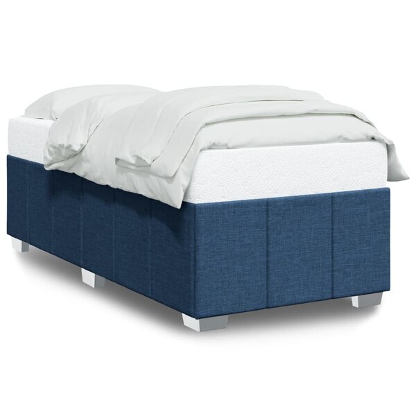 vidaXL Cadre de lit sans matelas bleu 90x190 cm tissu