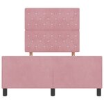 vidaXL Lit à ressorts avec tête de lit Rose 120 x 200 cm Velours