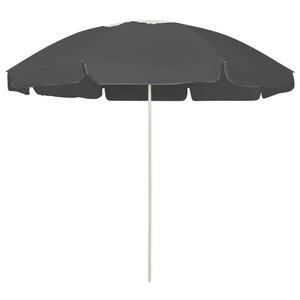 vidaXL Parasol de plage anthracite 240 cm