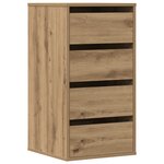 vidaXL Commode d'angle chêne artisanal 40x41x76 cm bois d'ingénierie