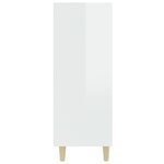 vidaXL Buffet Blanc brillant 69 5x32 5x90 cm Bois d'ingénierie
