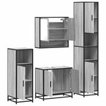 vidaXL Ensemble de meubles de salle de bain 4 Pièces sonoma gris